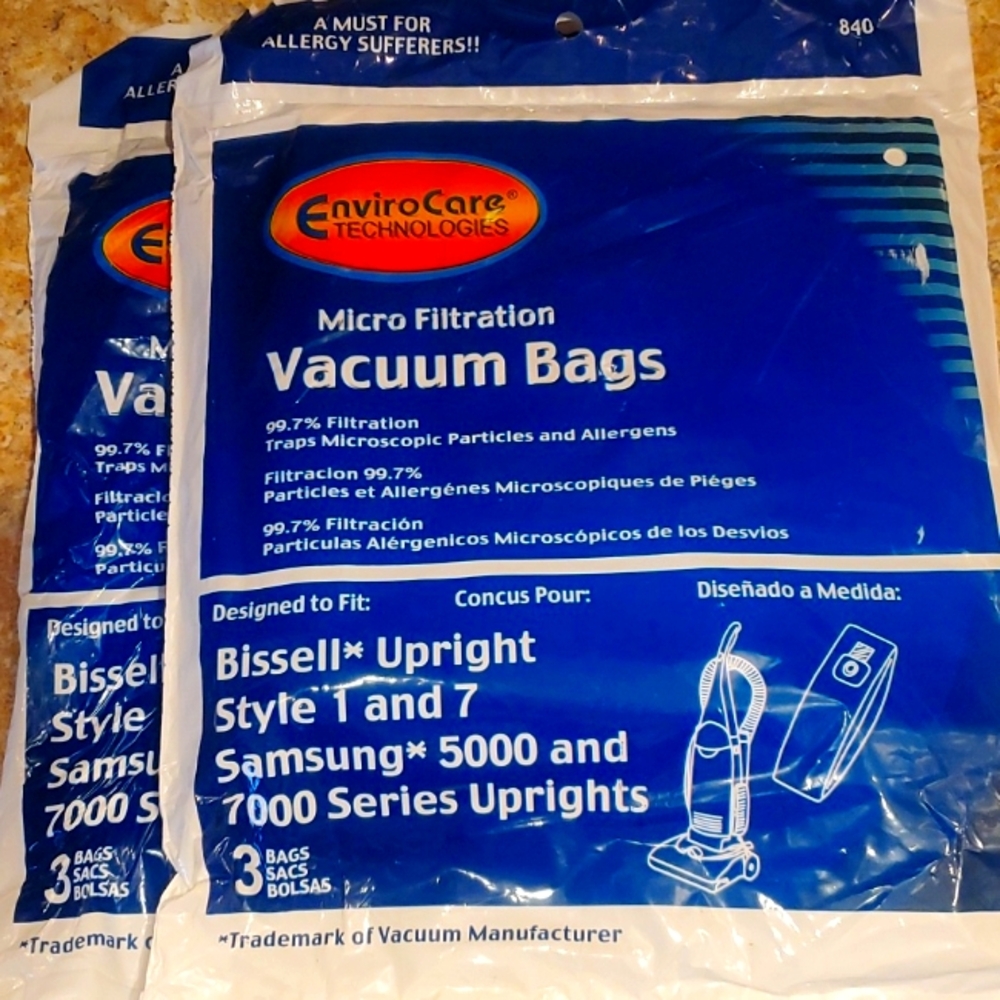 EnviroCare Vacuum Bags, 7000 series Uprights